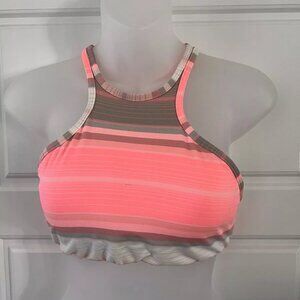 PilyQ Barbados Gypsy Halter Bikini Swim Top Size L NWT